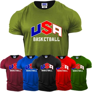 USA Sport Basketball Team Herren Kurzarm T-Shirt American Neu Geschenk Tee - Bild 1 von 12