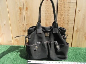 Dooney & Bourke Black Suede Large Shoulder Bag Purse - Picture 1 of 12