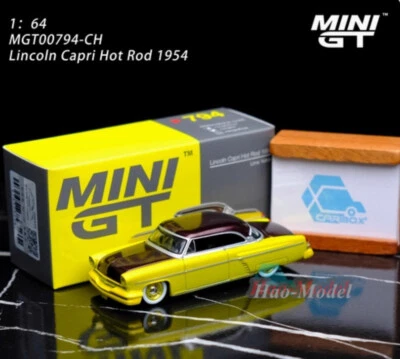 MINIGT 1:64 Lincoln Capri Hot Rod 1954 Alloy Diecast Model Car Hobby Gifts Toys - Immagine 1 di 3