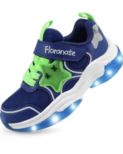 TwinkleTots Light Up Sneakers Little Kid Size 1 LED Flashing Light Shoes - Picture 1 of 7