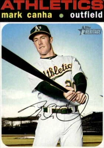 2020 Topps Heritage #60 Mark Canha Oakland Athletics - Picture 1 of 2