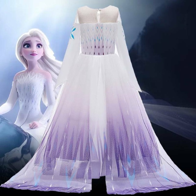 Elsa Girls Fancy Dress Baby Princess Frozen Birthday Party Gown +Gift FREE  Crown