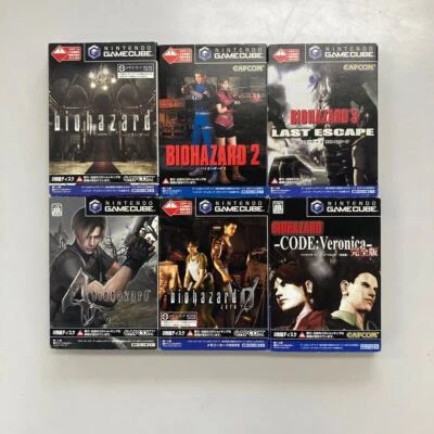 Lot 6 GC Resident Evil set BIOHAZARD 0 1 2 3 4 Veronica NINTENDO GAMECUBE Japan - Image 1 of 4