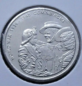 2005 AUSTRALIAN 20 CENT COIN - WORLD WAR 1939-1945 COMING HOME -UNC from ROLLS⭐️ - Picture 1 of 8