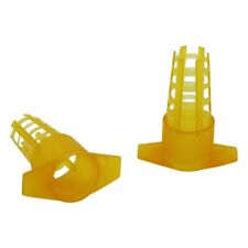 30Pcs Beekeeping Tools Cell Protector Cages Yellow Plastic Bee Queen Cage