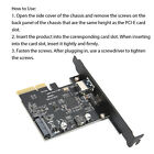 USB 3.1 PCI‑E Card C Internal Expansion Board Type‑C Type‑A GEN2 For WIN7/8/ SLK