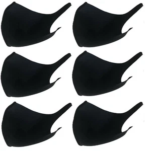 Unisex Pack of 6 Washable Breathable Reusable Mouth Protection Face Covering - Picture 1 of 39