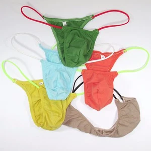 K208 C Herren kleine Mini-Bikini-Schnur Taille fein Baumwolle weich glatt - Bild 1 von 29