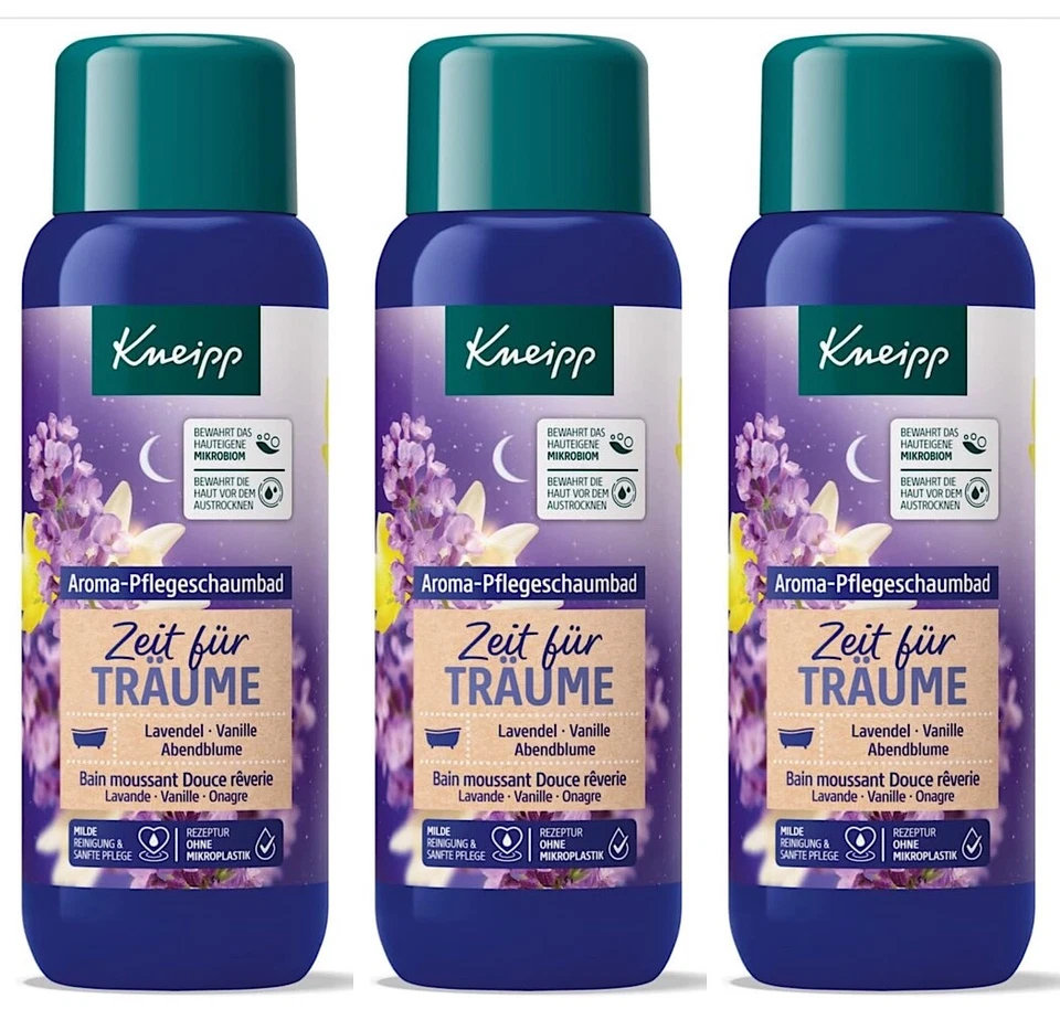 ✅ Kneipp Aroma Pflegeschaumbad Zeit für Träume Lavendel Vanille Baden 3x 400ml ✅ - Bild 1 von 1