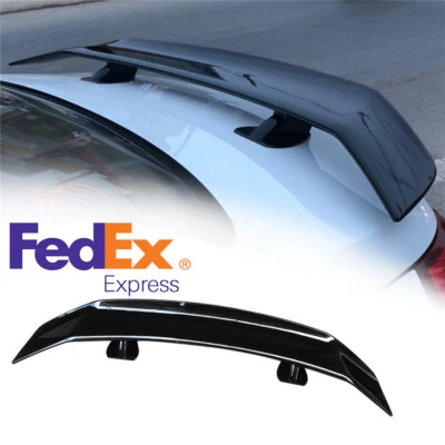 Glossy Black Sedan Car Spoiler Modified Wing Body Kit GT Style Universal USA 1x - Image 1 of 4