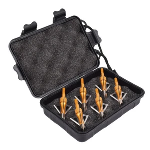 Archery Broadheads 3 Fixed Steel Blades 12Ps + Broadhead Case for Bows Targeting - Picture 1 of 8