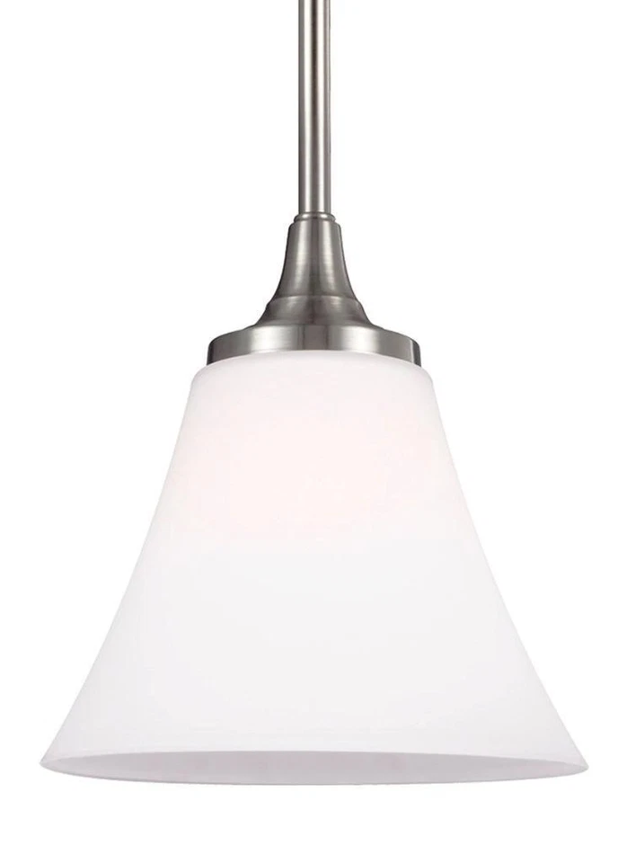 Feiss Hamlet 1 Light 8 inch Pendant Ceiling Light, Satin Nickel, P1413SN - Image 1 of 1