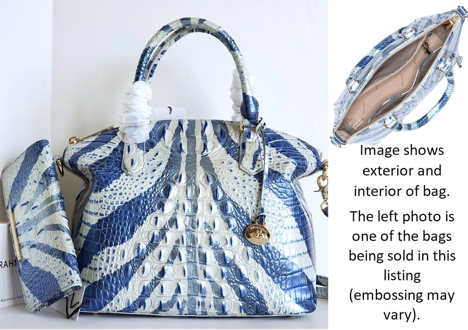 Brahmin Medium Duxbury Satchel & ADY Wallet Dazzle in Pkg