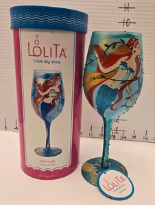 Lolita Love My Wine/Meerjungfrau/handbemaltes Glas/Sammlerstück 15oz - Bild 1 von 12