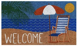 Briarwood Lane Welcome Beach Natural Fiber Coir Summer Doormat - Picture 1 of 2