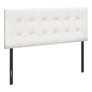 Bed Headboard Only Full Size Bedroom Upholstered Pu Leather Look White - Picture 1 of 4
