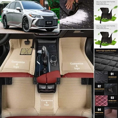 For Toyota Avalon Car Floor Mats PU Leather Auto Pads Interior Accessories - Image 1 of 4