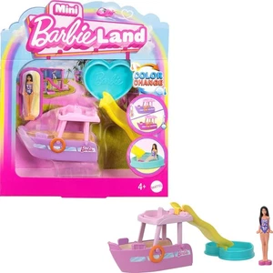 Barbie Mini BarbieLand Spielsets mit Spielzeugfahrzeug & 1,5 Zoll Puppe, Traumboot...  - Bild 1 von 7