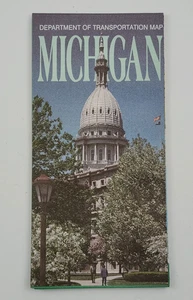 Michigan Vintage Fold Out Official State Highway Road Map 1996 - Picture 1 of 7