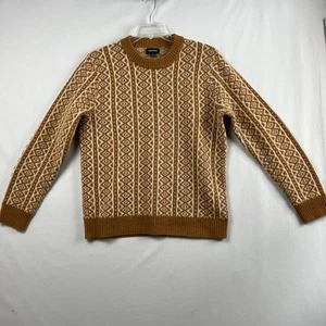 Suéter de mezclilla J Crew para hombre talla grande lana de cordero cuello redondo a rayas - Imagen 1 de 11