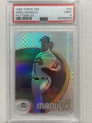 1998 Topps Tek - Greg Maddux #50 - Pattern 33 ❤️‍🔥PSA 9❤️‍🔥POP 1 - Image 1 of 2
