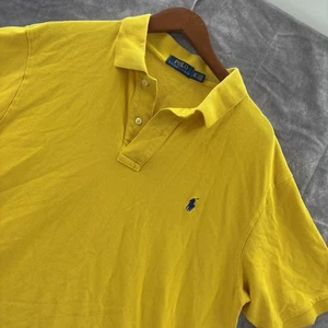 Polo Ralph Lauren Shirt Mens XLT Yellow Golf Cotton Preppy - Picture 1 of 4