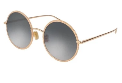 Gafas de sol Boucheron Paris de metal dorado de lujo borde completo redondo con estuche protector Foto 1 de 4