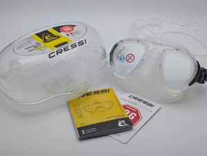CRESSI Calibro Low Volume Scuba Diving Freediving Snorkel Mask Clear Anti Frog - Picture 1 of 10