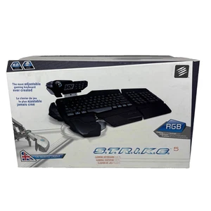 Mad Catz S.T.R.I.K.E Strike 5 Gaming Keyboard UK Qwerty Layout Open Box Rare - Foto 1 di 15