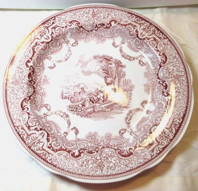 Spode ARCHIVE COLLECTION CRANBERRY (CONTINENTAL VIEWS) *1 Dinner Plate*  10 1/2" - Image 1 of 4