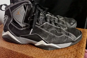 Jordan True Flight Black/Gray/White 342964-011 Mens Size 12 EU 46 Used Show wear - Picture 1 of 14