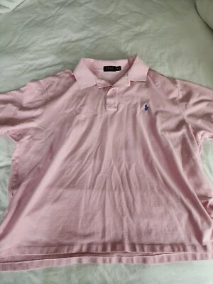 🔥 Polo Ralph Lauren Golf Polo Shirt Pink Cotton Size 2XB BIG Adult Mens 🔥 - Image 1 of 4