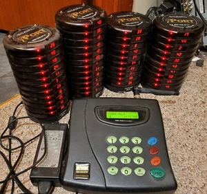 HME Wireless Restaurant Paging System LTK-1100H Transmitter + 43 Pagers LT2008 - Picture 1 of 2