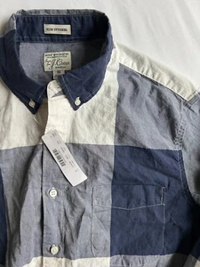 J. Camicia Crew Gingham leggera con bottoni vestibilità slim non nascosta piccola $98 - Foto 1 di 2