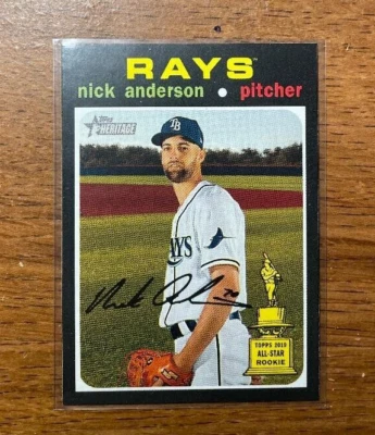 2020 Topps Heritage Base Nick Anderson #316 Rays - Image 1 of 2