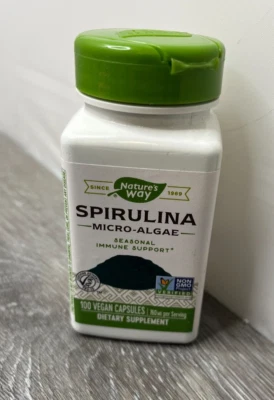 Nature's Way Spirulina suporte imunológico 100 cápsulas validade 29/02 - Imagem 1 de 4