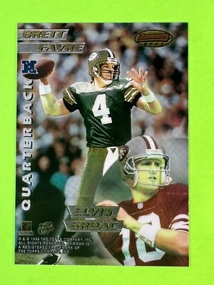 1996 Bowman’s Best Quarterback Brett Favre John Elway #2 Packers Broncos  - Imagem 1 de 4