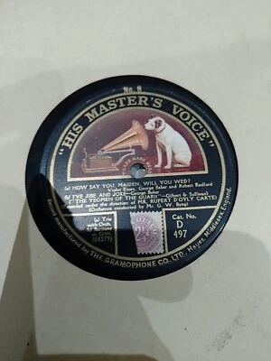 Here's A Man Of Jollity/How Say You L, Maiden Will You Wed 12" 78RPM 1930 HMV  - Image 1 of 2