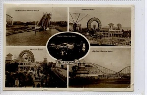 (Gc8173) RPPC, Multi View of Amusements, BLACKPOOL, Lancashire 1924 - Foto 1 di 4