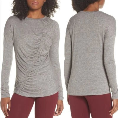 Zella So Graceful Ruched Long Sleeved Athletic Top S - Image 1 of 4