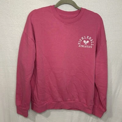 1987 Mujer Active Pickleball Rosa Crew Sudadera Talla XL Foto 1 de 4