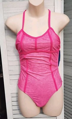 NUEVO CON ETIQUETAS SPEEDO Missy Franklin Signature Talla 6/32 Traje de baño rosa de una pieza Foto 1 de 4
