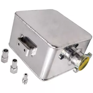 2.5L Universal Aluminum Serbatoio Espansione Radiatore Oil Catch Tank Can - Imagen 1 de 12