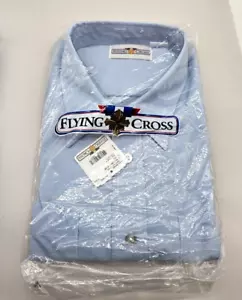 New Flying Cross Blue Button Up Short Sleeve Service Uniform Shirt Size 2XL - Picture 1 of 4