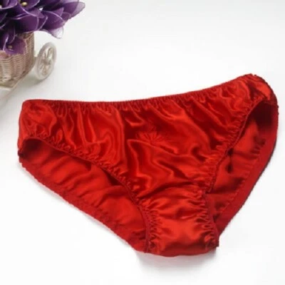 女式 100% 真丝中腰比基尼内裤时髦内裤内衣批发大量 — 第 1/4 张图片