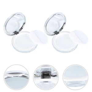 2 Pcs Powder Box Female Makeup Supply Refillable Loose Container Miss - Picture 1 of 12