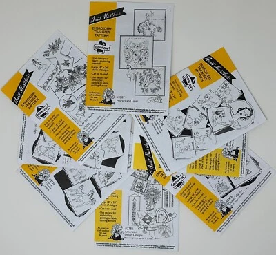 AUNT MARTHA'S HOT IRON TRANSFERS - WHITE LABEL - YOU PICK