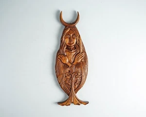 Goddess Wall Art, Wooden Decor, Hanging Statue, Handmade, Handicraft, Gift Idea - Picture 1 of 7
