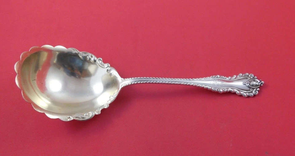 Cuchara de bayas de plata esterlina Mazarin de Dominick & Haff lavada en oro 9" Foto 1 de 1