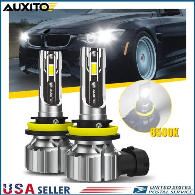 AUXITO H11 LED Headlight Bulb Kit Low Beam 60000LM 6500K White Super Bright - Image 1 of 4